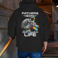 Autism Dad Father And Son Best Friends For Life Autism Zip Up Hoodie Back Print