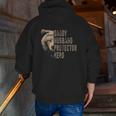 Bear Dad Husband Daddy Protector Hero Fathers Day Zip Up Hoodie Back Print