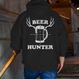 Beer HunterCraft Beer Lover Zip Up Hoodie Back Print