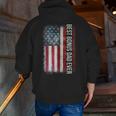 Best Bonus Dad Ever Father's Day American Flag For Dad Zip Up Hoodie Back Print