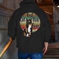 Best Cat Dad Ever Calico Father's Day Retro Zip Up Hoodie Back Print