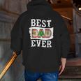 Best Dad Ever Father's Day Lebanese Flag Lebanon Zip Up Hoodie Back Print