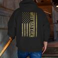 Best Dad Ever Father's Day Us American Flag Fathers Day Zip Up Hoodie Back Print