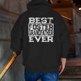 Best Foster Grandfather Ever Foster Family Grandparent Zip Up Hoodie Back Print