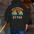 Best Grandpa By Par Father's Day Golf Zip Up Hoodie Back Print