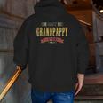 Best Grandpappy Ever Retro Fathers Day Greatest Grandfather Zip Up Hoodie Back Print