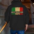 Best Italian Dad Ever Italia Flag Pride Father's Day Zip Up Hoodie Back Print