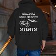 Bike Grandpa Do His Own Stunts Zip Up Hoodie Back Print