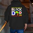 Black Dad Juneteenth King Father Africa Men Melanin Boys Son Zip Up Hoodie Back Print