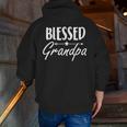 Blessed Grandpa Zip Up Hoodie Back Print