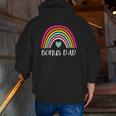 Bonus Dad From Daughter For Father's Day Rainbow Zip Up Hoodie Back Print