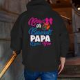 Bows Or Burnouts Papa Loves You Gender Reveal Party Idea Zip Up Hoodie Back Print