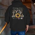 Busy Being Goat Mom Cute Mama Farm Animal Sunflower Leopard Zip Up Hoodie Back Print