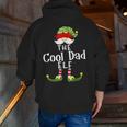 Cool Dad Elf Group Christmas Pajama Party Zip Up Hoodie Back Print