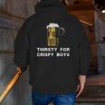 Crispy Boys Middle Class Drinking Dad Zip Up Hoodie Back Print