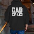 Dad Af Papa Daddy Fun Daughter Father's Day Zip Up Hoodie Back Print