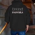 Dad Daddy Dracula Spooky Outfit For Halloween Distressed Zip Up Hoodie Back Print