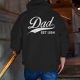 Dad Established 1994 Fathers Day Zip Up Hoodie Back Print