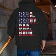 Dada Daddy Dad Bruh Us American Flag Father's Day For Men Zip Up Hoodie Back Print