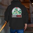 Daddy Claws Dadrex Dinosaur Matching Family Christmas Zip Up Hoodie Back Print