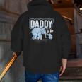 Daddy To Be Elephant Baby Shower Pregnancy Father's Day Zip Up Hoodie Back Print