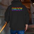 Daddy Gay Pride Month Lgbtq Fathers Day Rainbow Flag Queer Zip Up Hoodie Back Print