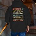 Daddy You Are As Strong Asrex Daddysaurus Dinosaur Dad Father's Day Ess Zip Up Hoodie Back Print