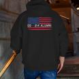 Dd-214 Proud Alumni Military Veteran Retired Served Flag Zip Up Hoodie Back Print