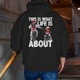 Dirt Bike Dad Motocross Biker Father Kids Biking Zip Up Hoodie Back Print