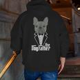 The Dogfather French Bulldog Dad Frenchie Papa Zip Up Hoodie Back Print