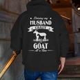 Driving My Husband Crazye Goat At A Time Zip Up Hoodie Back Print Driving My Husband Crazye Goat At A Time Zip Up Hoodie Back Print