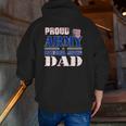 Family Proud Army National Guard Dad Zip Up Hoodie Back Print