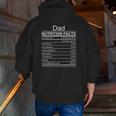 Father’S Day Dad Nutrition Facts Amazing Man Unconditional Love Zip Up Hoodie Back Print