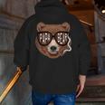 Father's Day Retro Vintage Dad Papa Bear Fathers Day Zip Up Hoodie Back Print