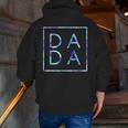 Father's Day For New Dad Dada Him Papa Tie Dye Dada Zip Up Hoodie Back Print