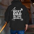 Father's DayBest Dad Sports Video Games Books Zip Up Hoodie Back Print