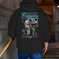 Firefighter Father's Day Retro Dad Xmas Zip Up Hoodie Back Print