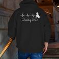 First Time Father For Men New Dad Expecting Daddy 2023 Zip Up Hoodie Back Print