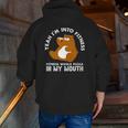 Fitness Whole Pizza In My Mouth Bear Fitness Gym Zip Up Hoodie Back Print
