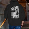 Football Dad American Flag Proud Dad Of Ballers Father's Day Zip Up Hoodie Back Print