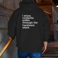 Dad Handyman Hardware Store Zip Up Hoodie Back Print Dad Handyman Hardware Store Zip Up Hoodie Back Print