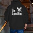 Father's Day The Drum-Father Drummer Musician Dad Zip Up Hoodie Back Print