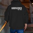 Godfather Est 2022 Father's Day God Dad Announcement Reveal Zip Up Hoodie Back Print
