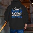 Great Dads Get Promoted To Nagypapa Hungarian Grandfather Father's Day Mustache Like Symbol Zip Up Hoodie Back Print