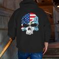Guatemala Usa Flag Skull Zip Up Hoodie Back Print