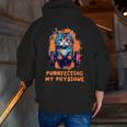Gym Workout Or Fitness Cat In A Gym Zip Up Hoodie Back Print
