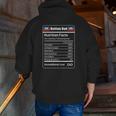 Haitian Dad Nutrition Facts Father's Day Zip Up Hoodie Back Print
