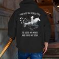 Horse For Women Into The Forest I Go Horse Riding Zip Up Hoodie Back Print