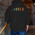 Hunting Dog Evolution Hunter With Dog Retro Hunting Dogs Zip Up Hoodie Back Print