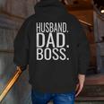 Husband Dad Boss Fathers Day 2022 From Son Zip Up Hoodie Back Print